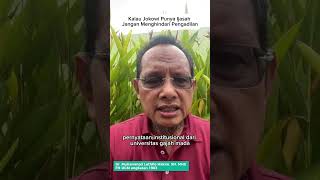 If Jokowi Has a Diploma, Don't Avoid Court. Dr. Muh Luthfie Hakim, SH MH-UGM 1983