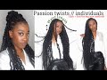 Waist-length Passion Twist on 4c hair :STEP-BY-STEP // Individual twists