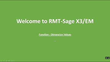 11.RMT-Sage X3/EM Dimension Values-Function.