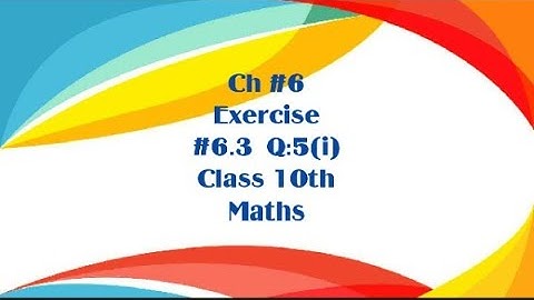 Ex#6.3 Q:-5 (i) standard deviation class 10th subject maths | Education HUB with sidra