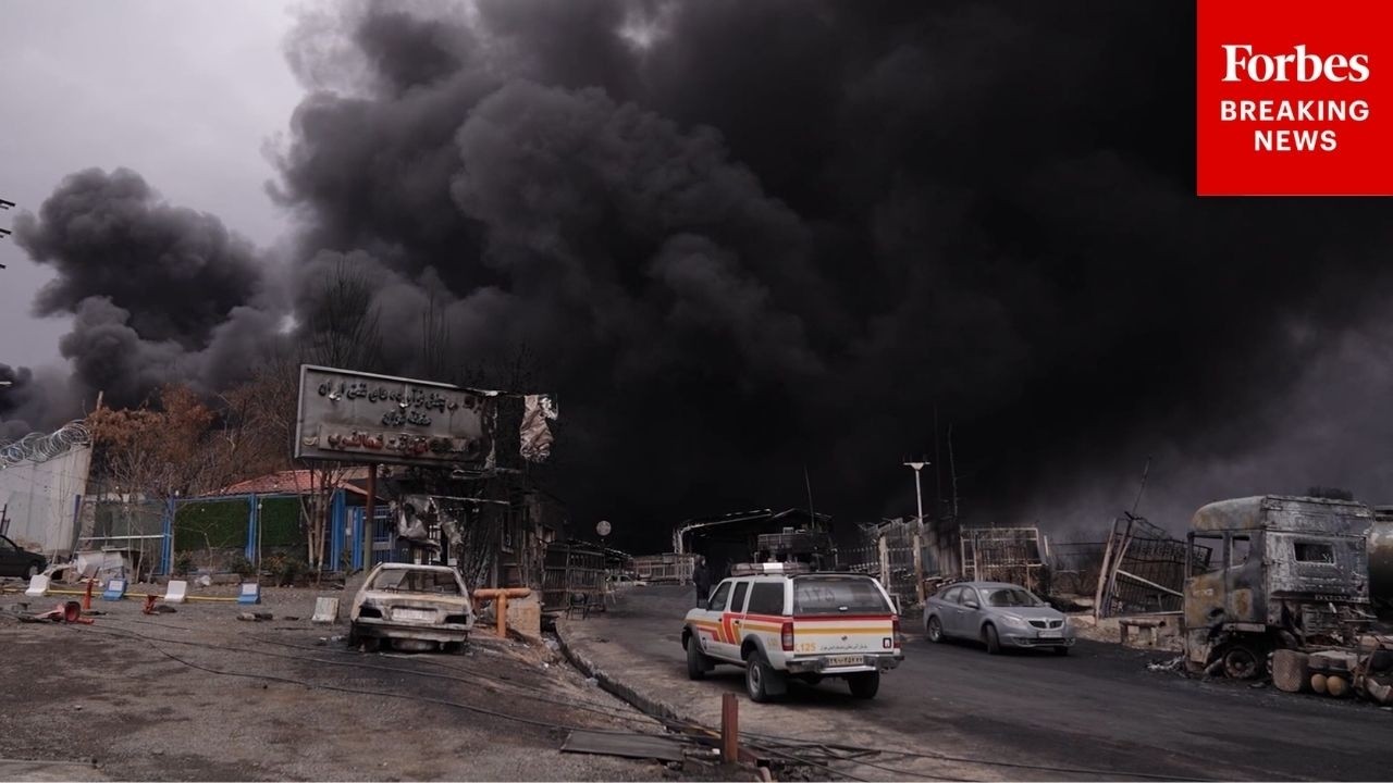 Strikes On Iran Hit And Destroy Key Oil Depot In Tehran, Setting Facility Ablaze
