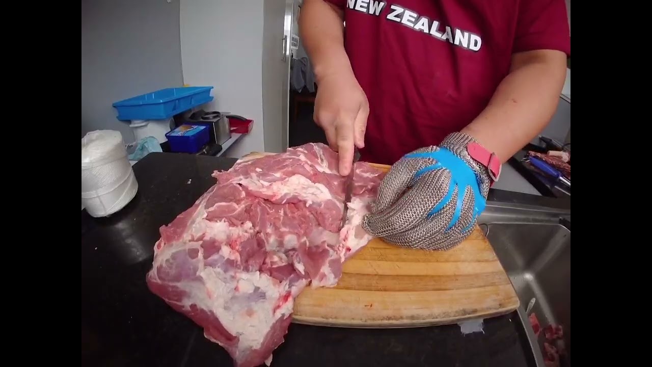 How to Bone and Roll a Lamb Shoulder with stuffing. 