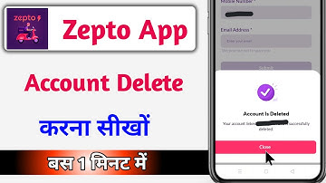 Zepto App Par Account Delete Kaise kare || How to Remove Account from Zepto App