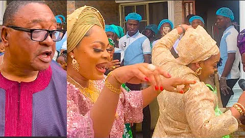 Jide Kosoko's Reaction When He Sees His Daughters Shola & Bidemi Kosoko Dancing with Toyin Tomato