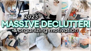 SMALL SPACE ORGANIZATION & DECLUTTERING / MASSIVE MESSY TO MINIMAL KONMARI DECLUTTER MOTIVATION 2023