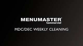 08 - Oven Maintenance: Weekly Cleaning (MDC/DEC)