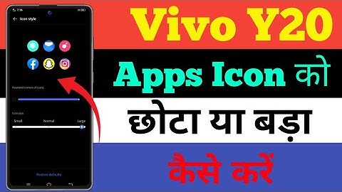 Vivo Y20 App Icon Size Setting || How to reduce or enlarge Vivo Y20 Apps Icon Size