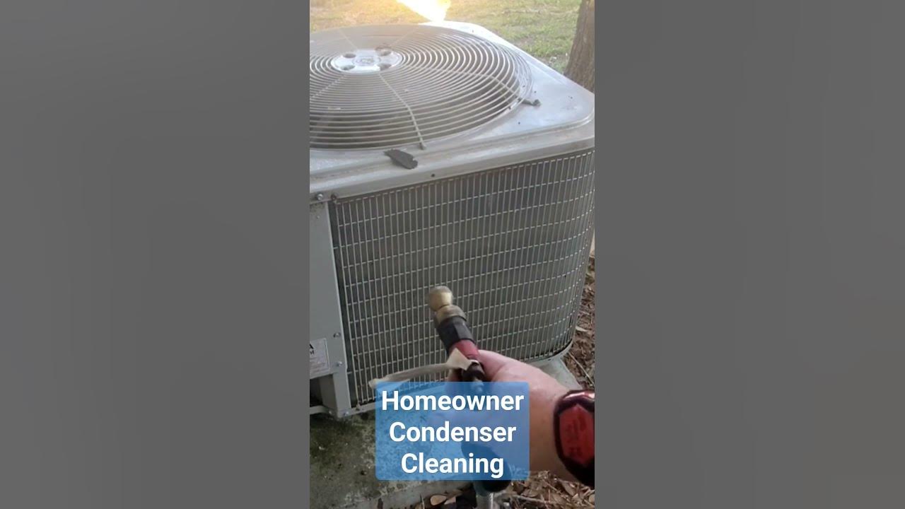 DIY'ers stop taking your fan tops off to clean condenser coils! #hvac #diy #hacks #cleaning
