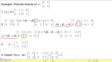 3 4 2 Finite Math   Finding the Inverse of a 2x2 Matrix