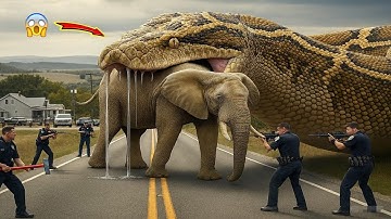 Brave Rescue Team Battles Giant Python to Save Helpless Elephant 🐍🐘