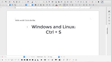 LibreOffice Writer: Save icon overview