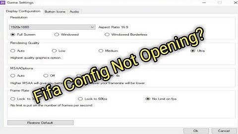 Fifa Config Not Opening Fix