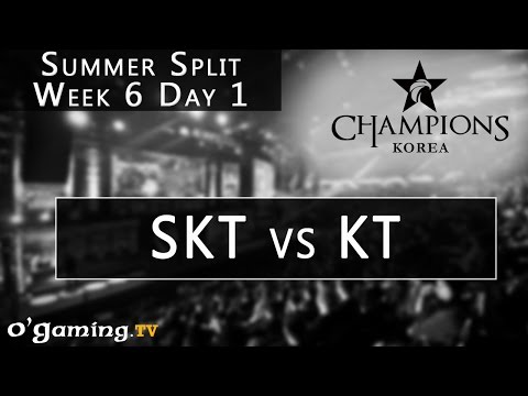 SKT T1 vs KT Rolster - LCK Summer Split - Week 6 - Day 1 - SKT vs KT [FR]