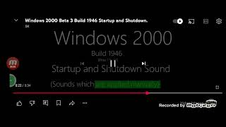 Windows 2000 Beta 3 Build 1946 Became A Windows NT 4.0 Startup And Shutdown Sounds