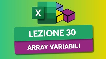 Array dinamici - VBA Excel Tutorial Italiano 30