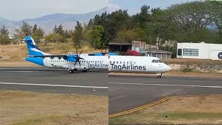 ATR-72-500 de Tag Airlines C.M. AIRLINES operando en Toncontin cubriendo ruta Roatán - Tegucigalpa