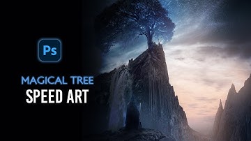 Creating MAGICAL TREE in Photoshop using FREE STOCK IMAGES | Fantasy Speed Art