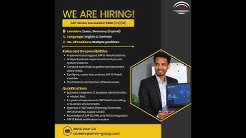 We’re #Hiring || Position: SAP Senior Consultant RMM (m/f/d)
