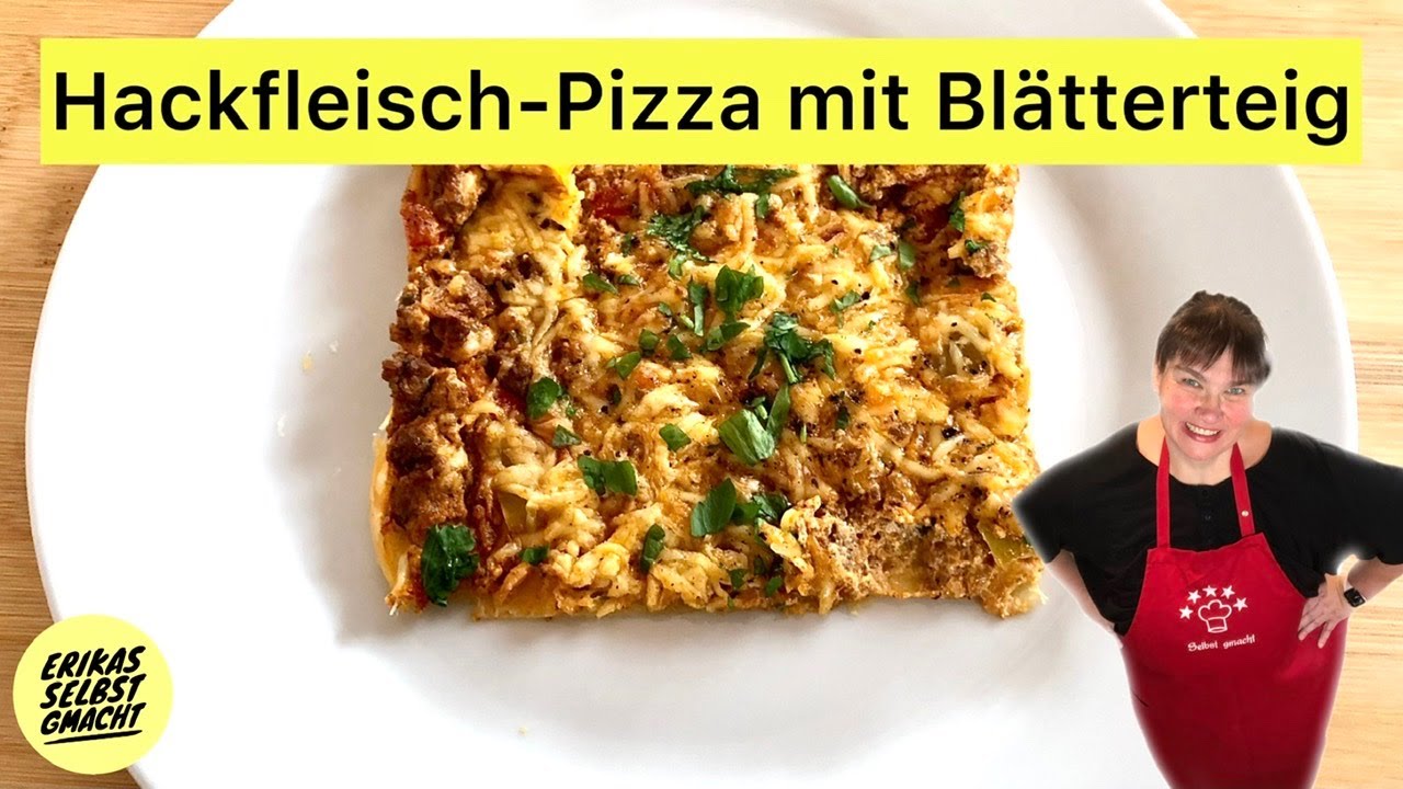SILVESTER 🎊 Hackfleisch-Pizza mit Blätterteig