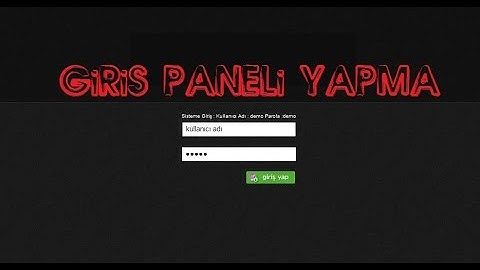 Visual Basic Projeye Kullanıcı adı şifreli Giriş EKleme