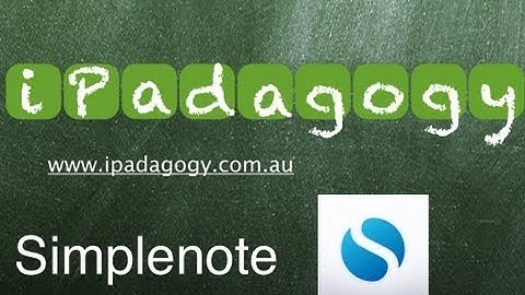 iPadagogy - App Review - Simplenote Tutorial