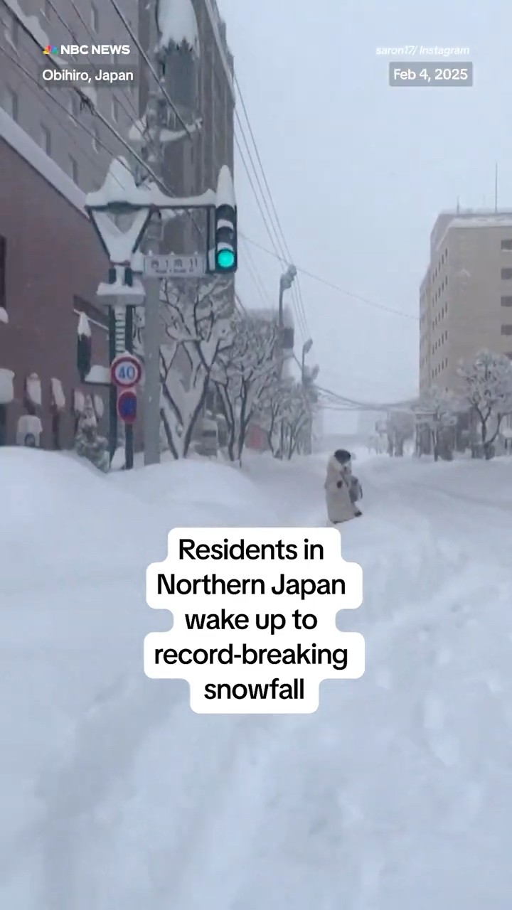 Residents in northern Japan wake up to record-breaking snowfall.