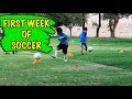 FIRST WEEK OF SOCCER PRACTICE FOR DEION