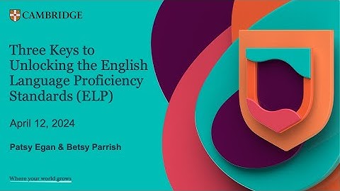 Three Keys to Unlocking the English Language Proficiency Standards (ELPS)