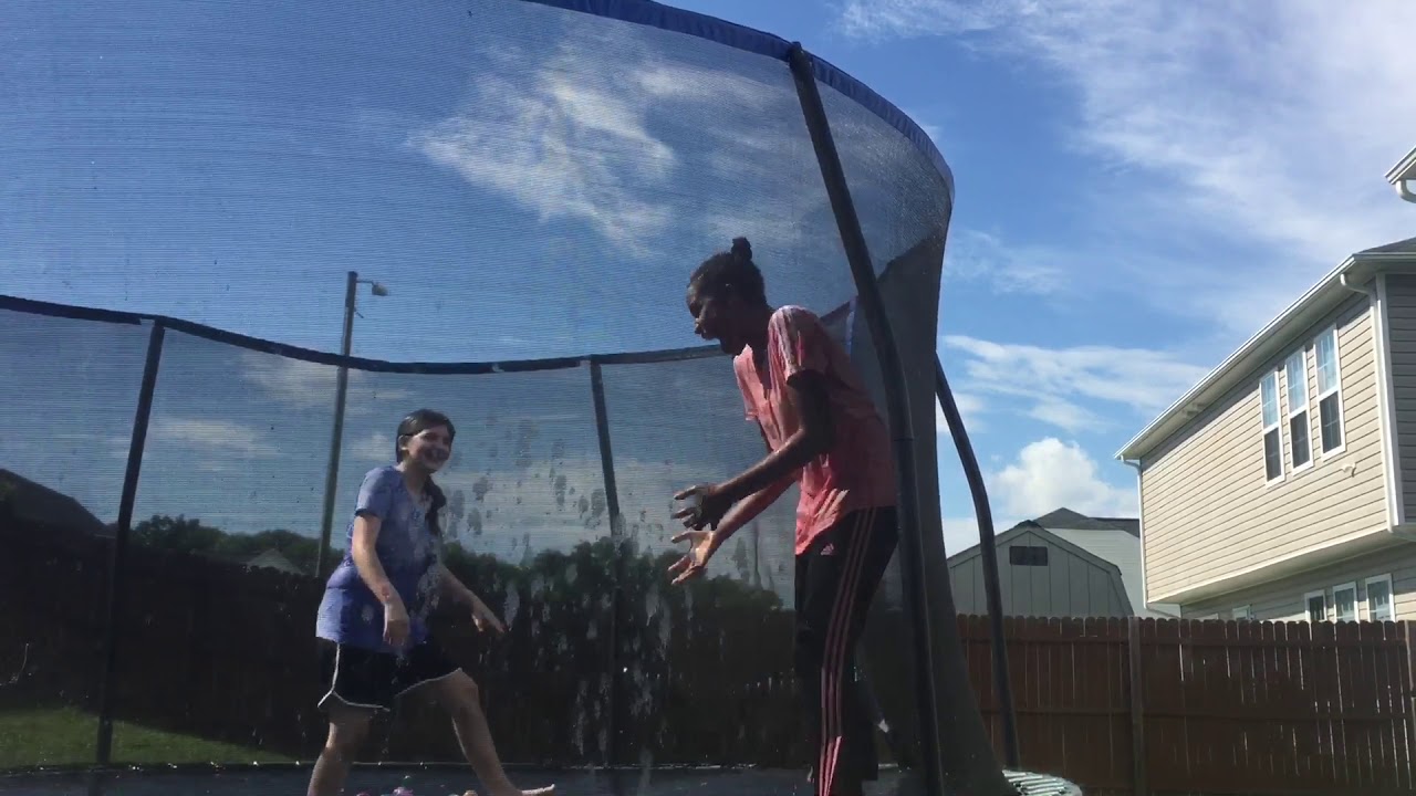 WE FILLED MY TRAMPOLINE WITH 200 WATER BALLONS Epic Water Balloon