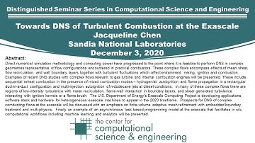 Distinguished Seminar Series in Computational Science and Engineering: Jacqueline Chen, Dec. 3, 2020