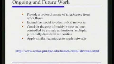CERIAS Security: Survivable routing in wireless ad hoc networks 6/6