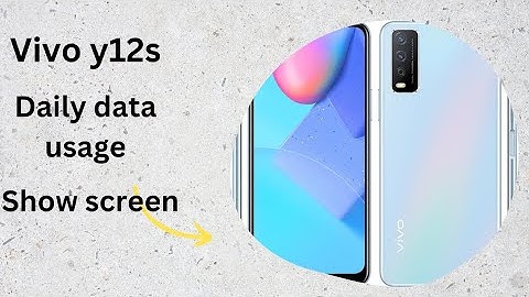 vivo y12s enabled daily data usage.vivo y12s enabled daily data usage in notification bar!