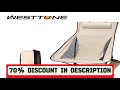 A must-have product! Westtune Portable Folding Camping Chair with Headrest Lightweight Tourist Cha