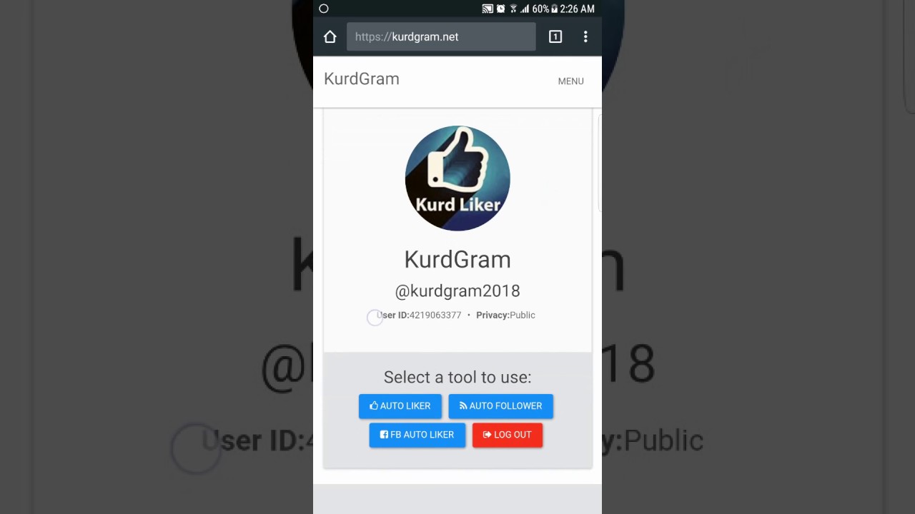 instagram auto liker auto follower kurdgram tutorial for users 2017 - instagram auto liker app download