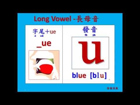 abc音標發音 – u的長母音 (KK Phonics – Long Vowel pronunciation for letter u)