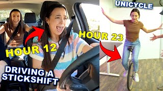 Learning a New Skill Every Hour for 24 Hours - Merrell Twins