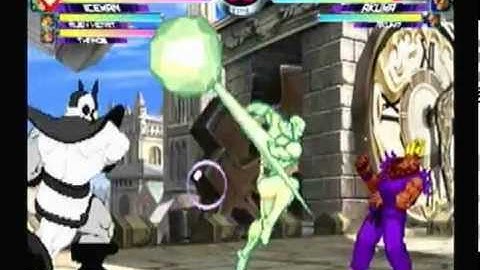 MvC2: Iceman Meterless 100% Double Ice Fist/5 Fierce Combo vs Akuma (Damage Data)