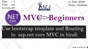 Use bootstrap template and   Routing in asp.net core MVC in hindi