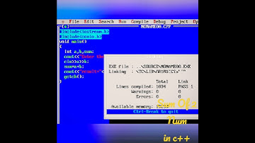Sum Of Two Number in C++ Programming||#twotypeprogramming /#shorts  #coding ||C++ programs