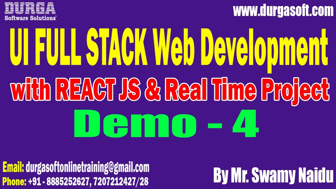 UI FULL STACK Web Development tutorials || Demo - 4 || by Mr. Swamy ...