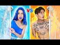 Hot Boy VS Cold Girl in Real Life || Hot VS Cold Mermaid