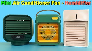 Mini Air Conditioner Fan - Air Cooler Fan And Humidifier, Rechargeable Portable | Unboxing &amp; Review