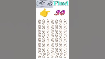 Find 👉 30 odd number puzzle 🧩 || iq test 🧠 #quiz #education #gk #iq #mathematicspuzzles #mathpuzzle