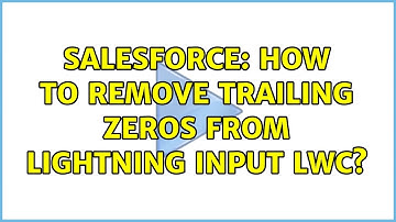 Salesforce: How to remove trailing zeros from lightning input LWC?