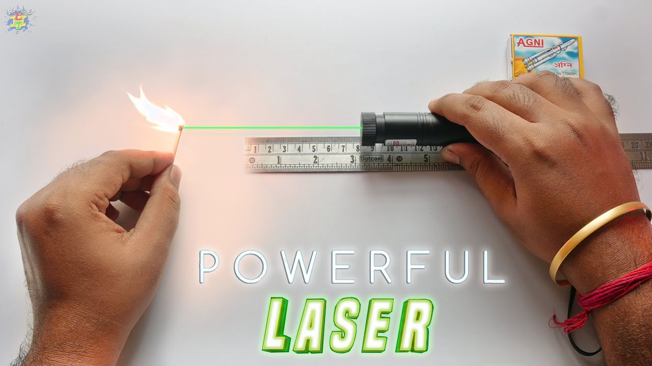 Powerful Laser- Burning Match Stick, 1000 MW Laser Light Trick, Laser  Light Experiment