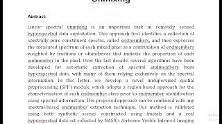 Region Based Spatial Preprocessing for Endmember Extraction and Spectral Unmixing