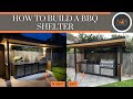 How to build a bbq shelter   outdoor kitchen walkthrough  napoleon prestige pro   gozney roccbox