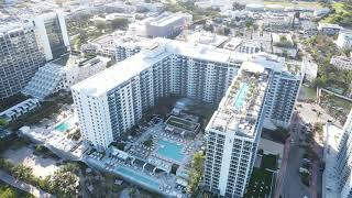 Roney Palace and 1 Hotel | Miami Beach | Aerial Drone Video 4K