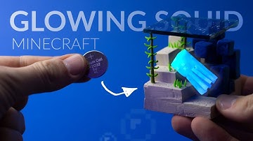 Making a real GLOWING SQUID with UV LED & battery – Minecraft Caves & Cliffs with polymer clay