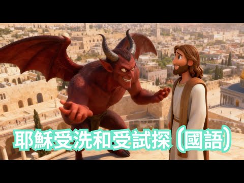 [兒童聖經故事動畫] 耶穌受洗和受試探  (國語)